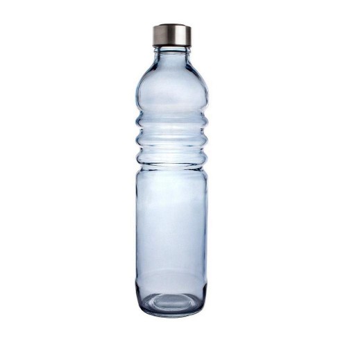 Μπουκάλι 1250ml Γυάλινο Διάφανο Με Βιδωτό Καπάκι, Aquarius Blue, ZT18QPS125L-12, MAX HOME