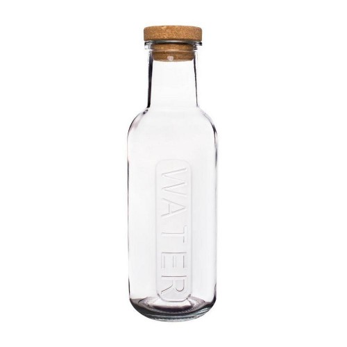 Μπουκάλι 1 lt Γυάλινο Διάφανο Με Πώμα Φελλό, Natural Spring, ZT23XKZM, MAX HOME