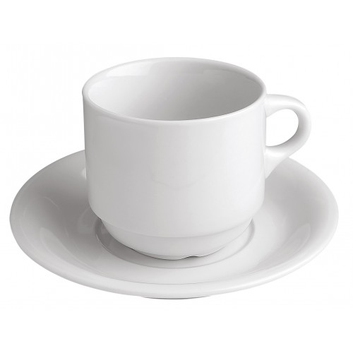 Φλυτζάνι Καφέ 70ml Στοιβαζόμενο Λευκή Πορσελάνη, 64-02107, GTSA