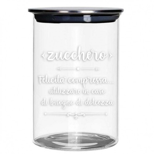 Βάζο Γυάλινο Με Μεταλλικό Καπάκι 1000ml Zucchero, 52609, MARVA HOME