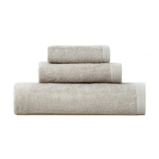 Σετ 3 Τεμ. Πετσέτες Pearl Grey Βαμβακερές Premium, 02.104.10, CRYSPO TRIO
