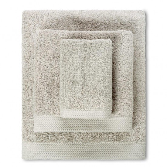 Σετ 3 Τεμ. Πετσέτες Pearl Grey Βαμβακερές Premium, 02.104.10, CRYSPO TRIO