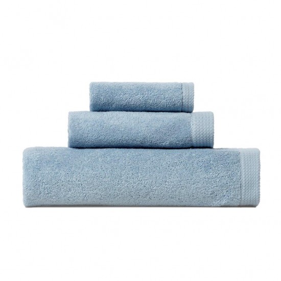 Σετ 3 Τεμ. Πετσέτες Seadpray Blue, Βαμβακερές Premium, 02.105.10, CRYSPO TRIO 