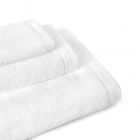 Πετσέτα Προσώπου Βαμβακερή Λευκή 50x90εκ. Premium, 02.100.02, CRYSPO TRIO
