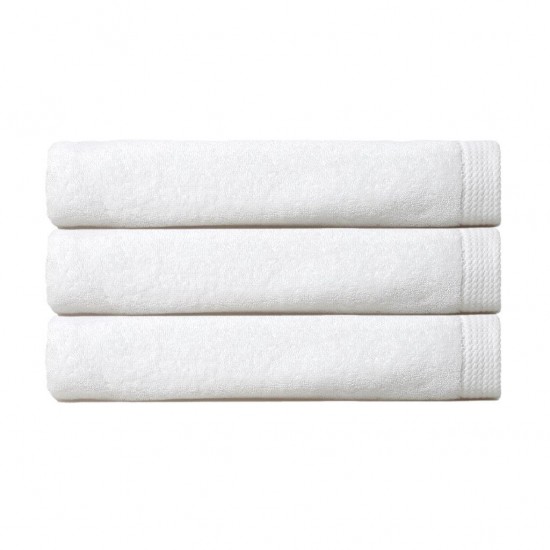 Σετ 3 Τεμ. Πετσέτες Λευκές Βαμβακερές Premium, 02.100.10, CRYSPO TRIO