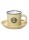 Φλιτζάνι/Πιατάκι Εσπρέσσο Πορσελάνη Κίτρινο 90ml. "Coffee" HUN307K12, ESPIEL