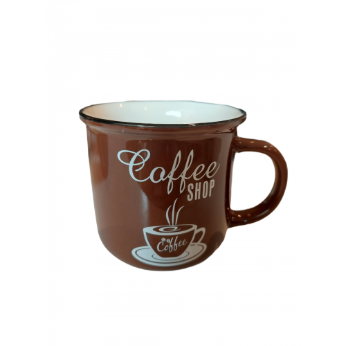 Κούπα Κεραμική 425ml Καφέ, Coffee Bean, 789043B ,MARVA HOME