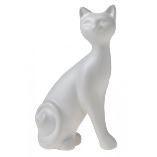 Διακοσμητική Κεραμική Φιγούρα Mignon Γάτα Καθιστή 15εκ. Matt White, 5483041, HFA