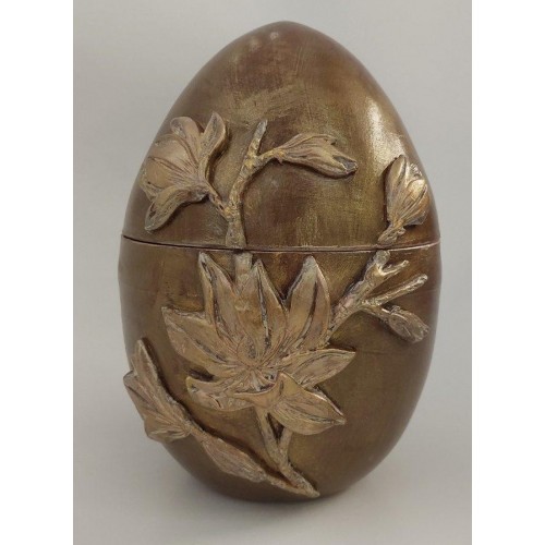 Χειροποίητο Κεραμικό Πασχαλινό Αυγό Ανοιγόμενο 19.5x13εκ. EE10169, Χρυσό