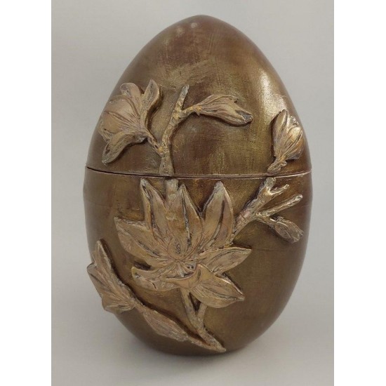 Χειροποίητο Κεραμικό Πασχαλινό Αυγό Ανοιγόμενο 19.5x13εκ. EE10169, Χρυσό