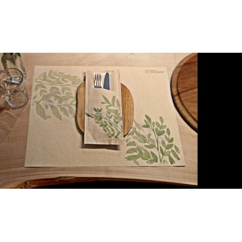 Θήκη Μαχαιροπήρουνων Χάρτινη Grass Paper Aquarella Pocket 25Χ11εκ. Συσκ. 1000 Τεμ. 32-G1166, PAPERQ