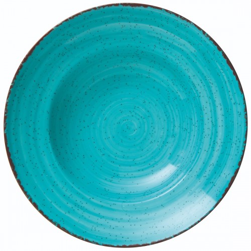 Συσκ. 6 Τεμ. Πιάτο Βαθύ Πορσελάνης Γαλάζιο, 24εκ., Tiffany, 66-7124, GTSA