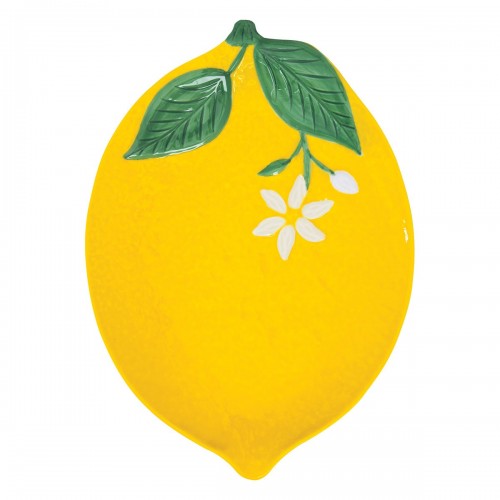 Πιατέλα Λεμόνι 25Χ18.5εκ Πορσελάνη, Fleurs Citrons, 3028CIT, EASY LIFE