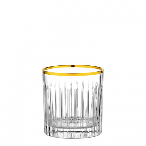 Ποτήρι Ουίσκι Κρυστάλλινο  360ml, Χρυσή Ρίγα, Timeless Gold, 0803576, RCR