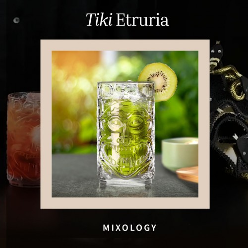 Σετ 4 Τεμ. Κρυστάλλινα Ποτήρια Διάφανα Σωλήνα Tiki  Etruria 450ml, 0803537, RCR