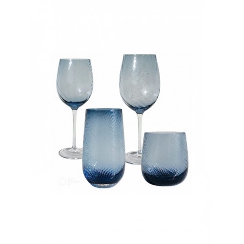 Ποτήρι Γυάλινo Κολωνάτο Κρασιού Μπλέ 470ml Style, 5420115, HFA