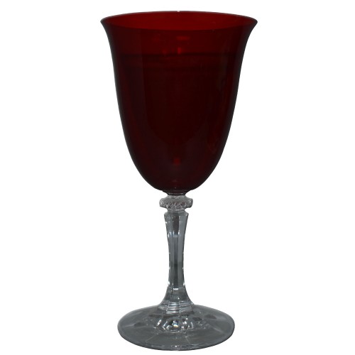 Κόκκινο Ποτήρι Νερού Κρυστάλλινο 360ml, Σετ 6 Τεμ. Kleopatra, BOHEMIA